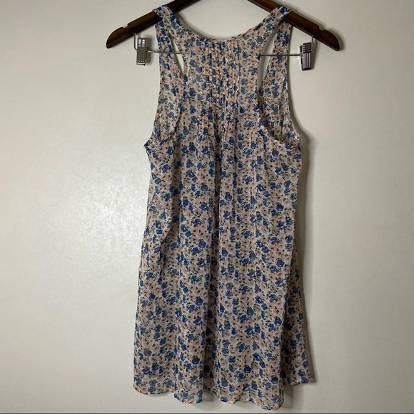 AERIE Sleeveless Floral Tank Top Sheer Racerback Size Small Summer Spring - Picture 9 of 10